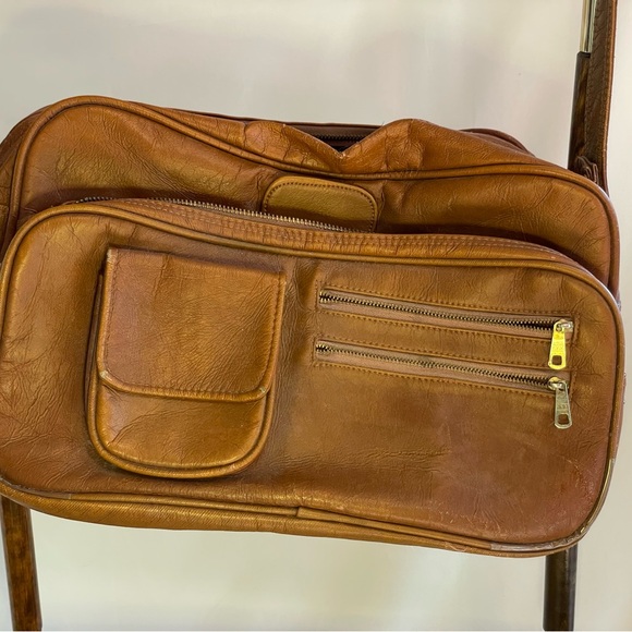 Vintage, Brown Leather, Computer Bag - Picture 3 of 5